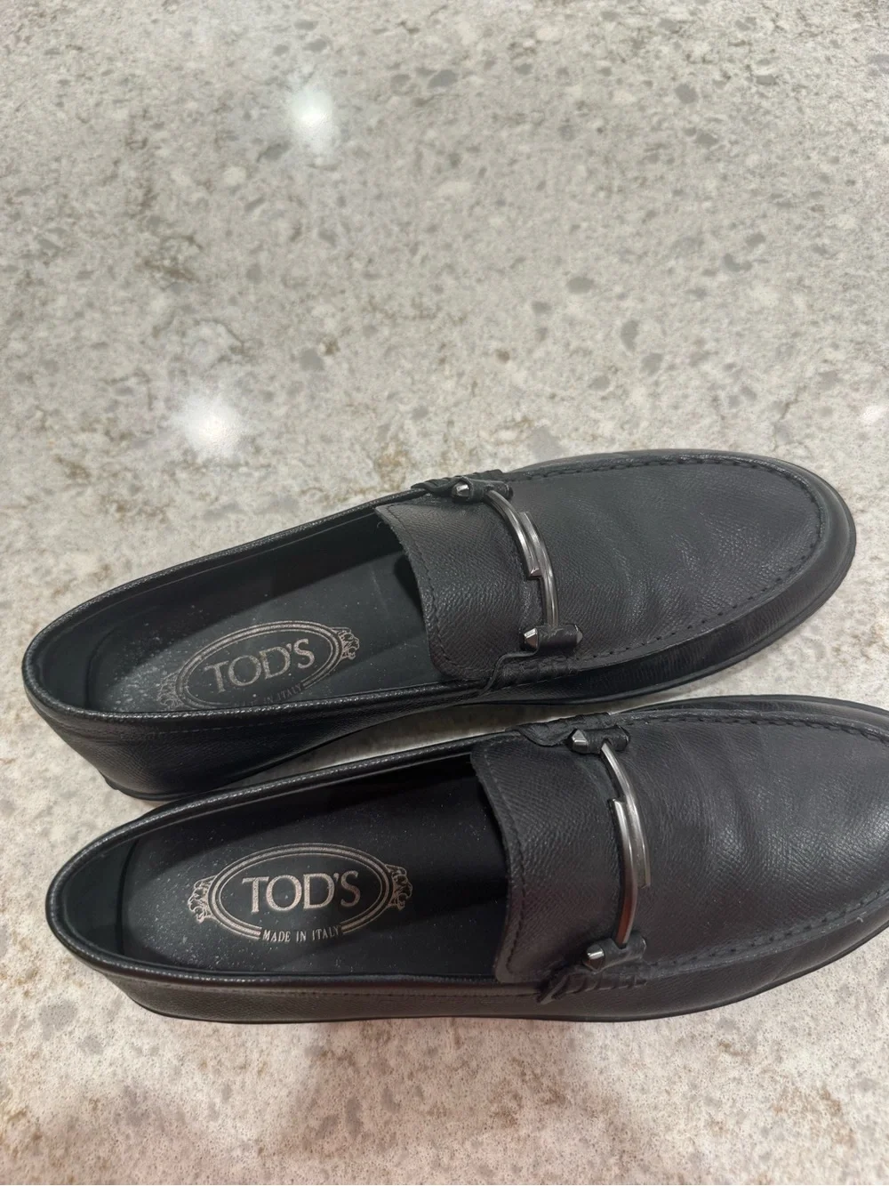 Tod's Black Leather Men's Loafers